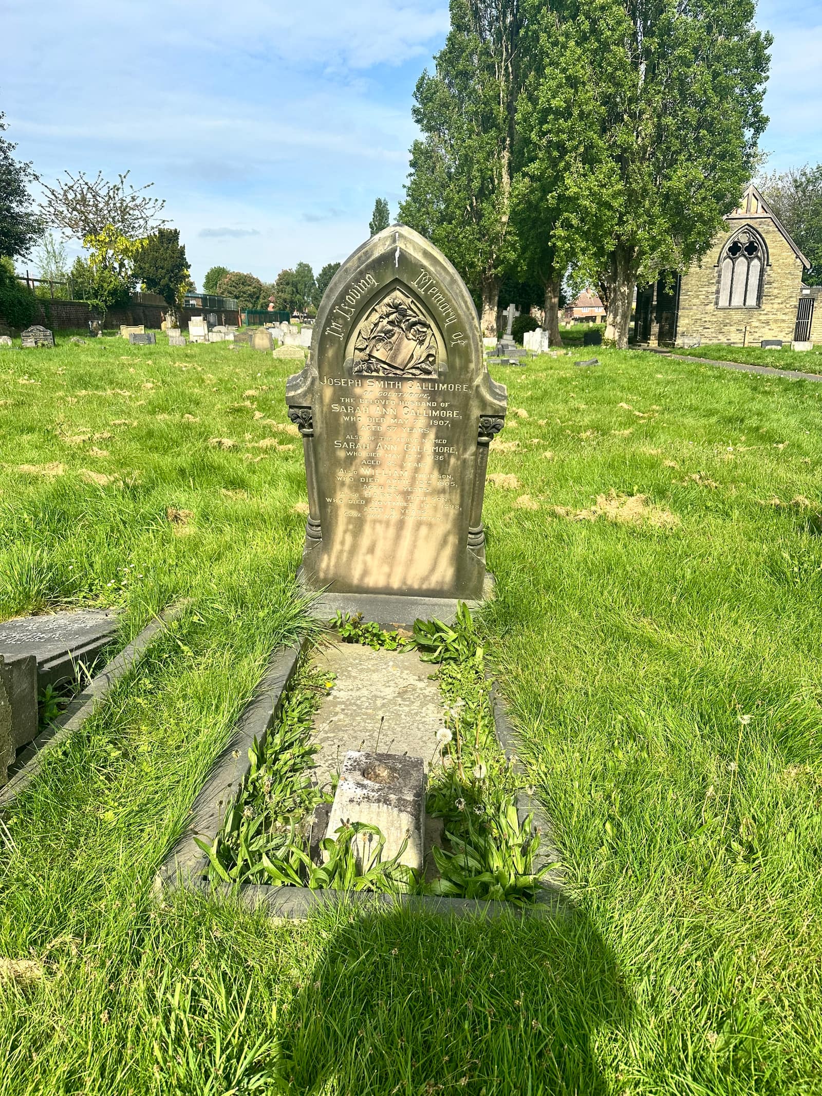 The historic memorial before renovation work began